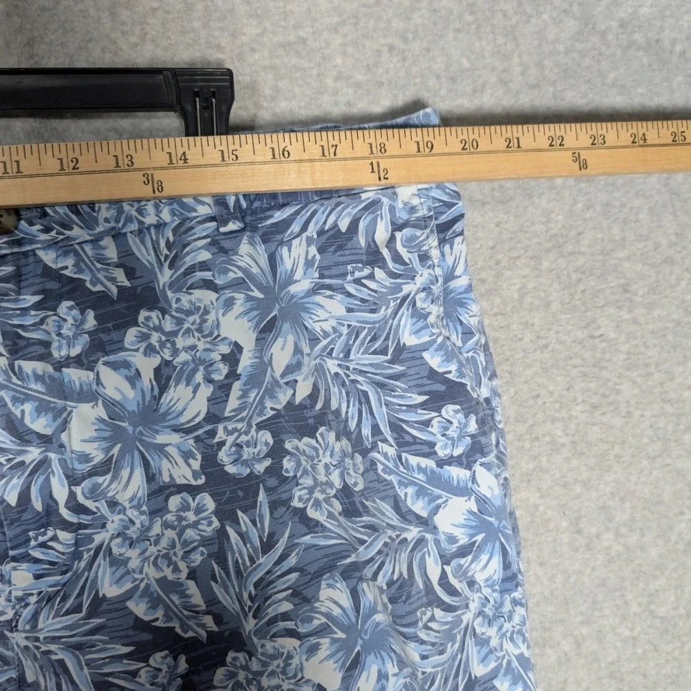 Vineyard Vines Chino Breaker Pants Men 40x32 Blue Floral Tropical Resortwear *39